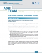 High Fidelity: Investing in Educator Evaluation Training