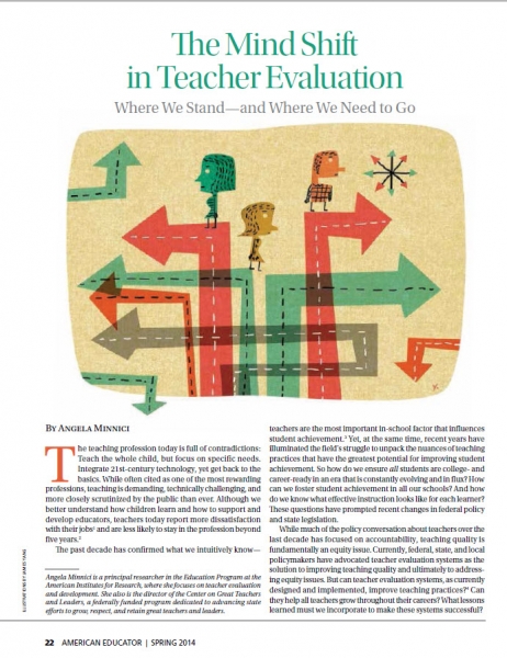 The Mind Shift in Teacher Evaluation