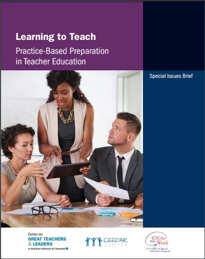 Learning to Teach: Practice-Based Preparation in Education