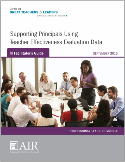 Supporting Principals Using Teacher Effectiveness Data